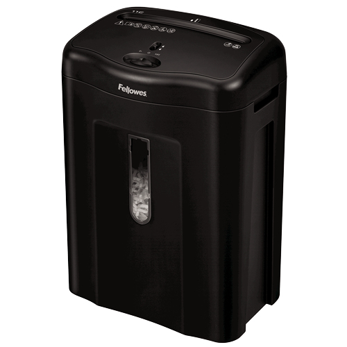 Fellowes Powershred 11C trituradora de papel Trituración cruzada 72 Db 22.9 cm Negro