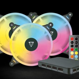 Ocelot Gaming OFKIT-2 sistema de refrigeración de computadora Gabinete de la computadora Ventilador 12 cm Negro