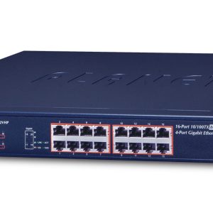 PLANET FGSW-1822VHP dispositivo de redes No administrado Fast Ethernet (10/100) Energía sobre Ethernet (PoE) 1U Azul
