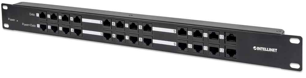 Intellinet Patch Panel de 12 puertos Passive PoE