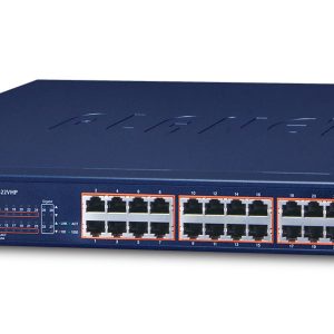 PLANET FGSW-2622VHP dispositivo de redes No administrado L2 Fast Ethernet (10/100) Energía sobre Ethernet (PoE) 1U Azul