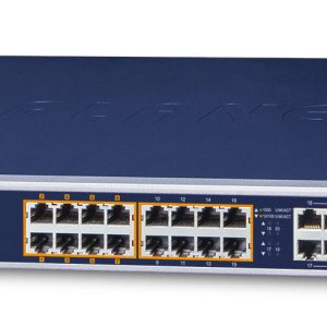 PLANET GS-4210-16UP4C dispositivo de redes Gestionado L2/L4 Gigabit Ethernet (10/100/1000) Energía sobre Ethernet (PoE) 1U Azul