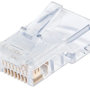 Intellinet PLUG RJ45 CAT5E SOLIDO UTP BOTE 100 PZAS ORO 50-MICRAS PRO