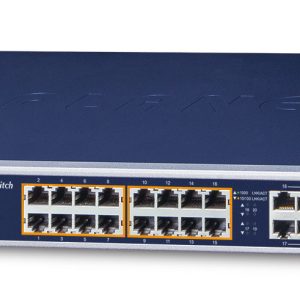 PLANET GS-4210-16P4C dispositivo de redes Gestionado L2/L4 Gigabit Ethernet (10/100/1000) Energía sobre Ethernet (PoE) 1U Azul