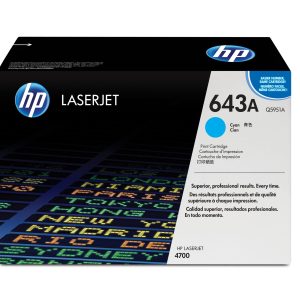 HP Cartucho original de tóner cian 643A LaserJet
