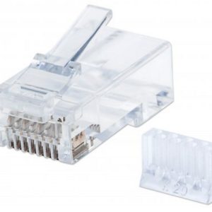Intellinet PLUG RJ45 CAT6 MULTIFILAR UTP BOTE 90 PZAS ORO 50-MICRAS PRO