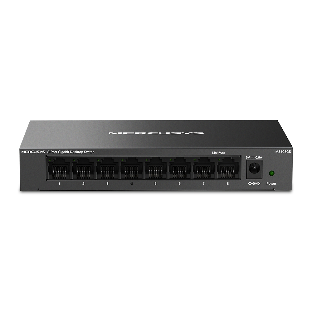 Mercusys MS108GS dispositivo de redes No administrado Gigabit Ethernet (10/100/1000) Negro