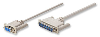 Manhattan 314770 cable serial Gris 1.8 m DB-9 DB-25
