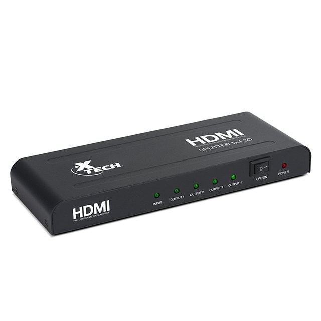 Xtech XHA-410 divisor de vídeo HDMI 4x HDMI