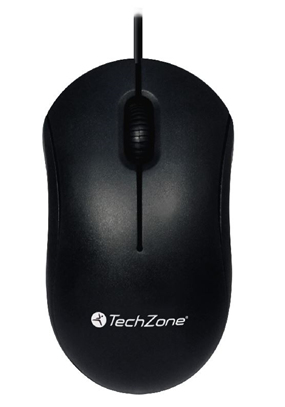 TechZone TZMOU01 ratón Oficina Ambidiestro USB tipo A Óptico 800 DPI