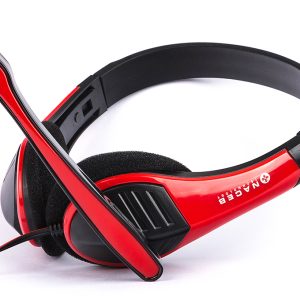 Naceb Technology NA-589 Auriculares Alámbrico Diadema Juego Negro, Rojo