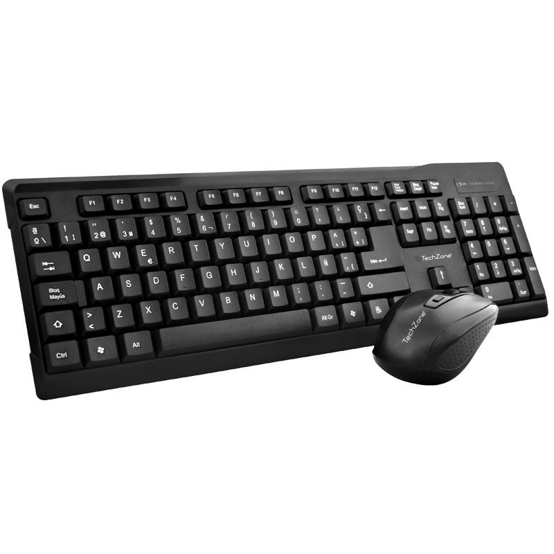 TechZone TZ16COMB01-INA teclado Ratón incluido Universal RF inalámbrico Negro