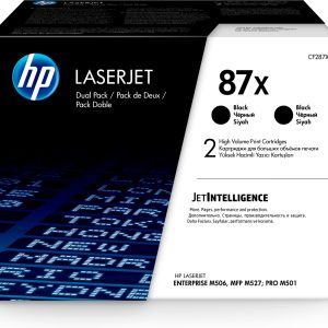 HP Paquete de 2 cartuchos originales de tóner de alta capacidad LaserJet 87X negro