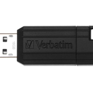 Verbatim PinStripe - Unidad USB de 16 GB - Negro