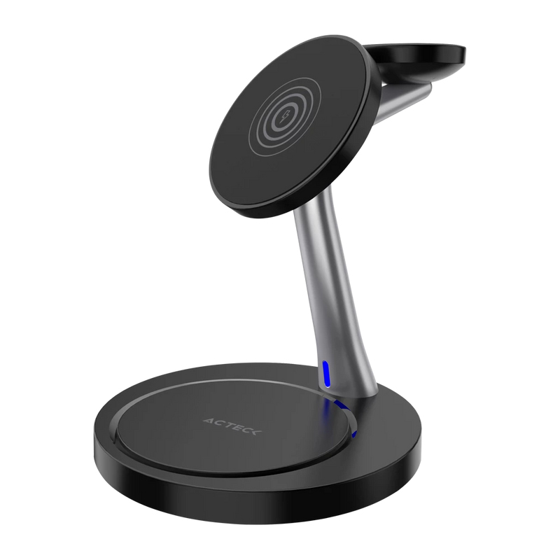 Acteck Energon S-Mate CI740 Audífonos, Smartphone, Reloj inteligente Negro USB Cargador inalámbrico Interior