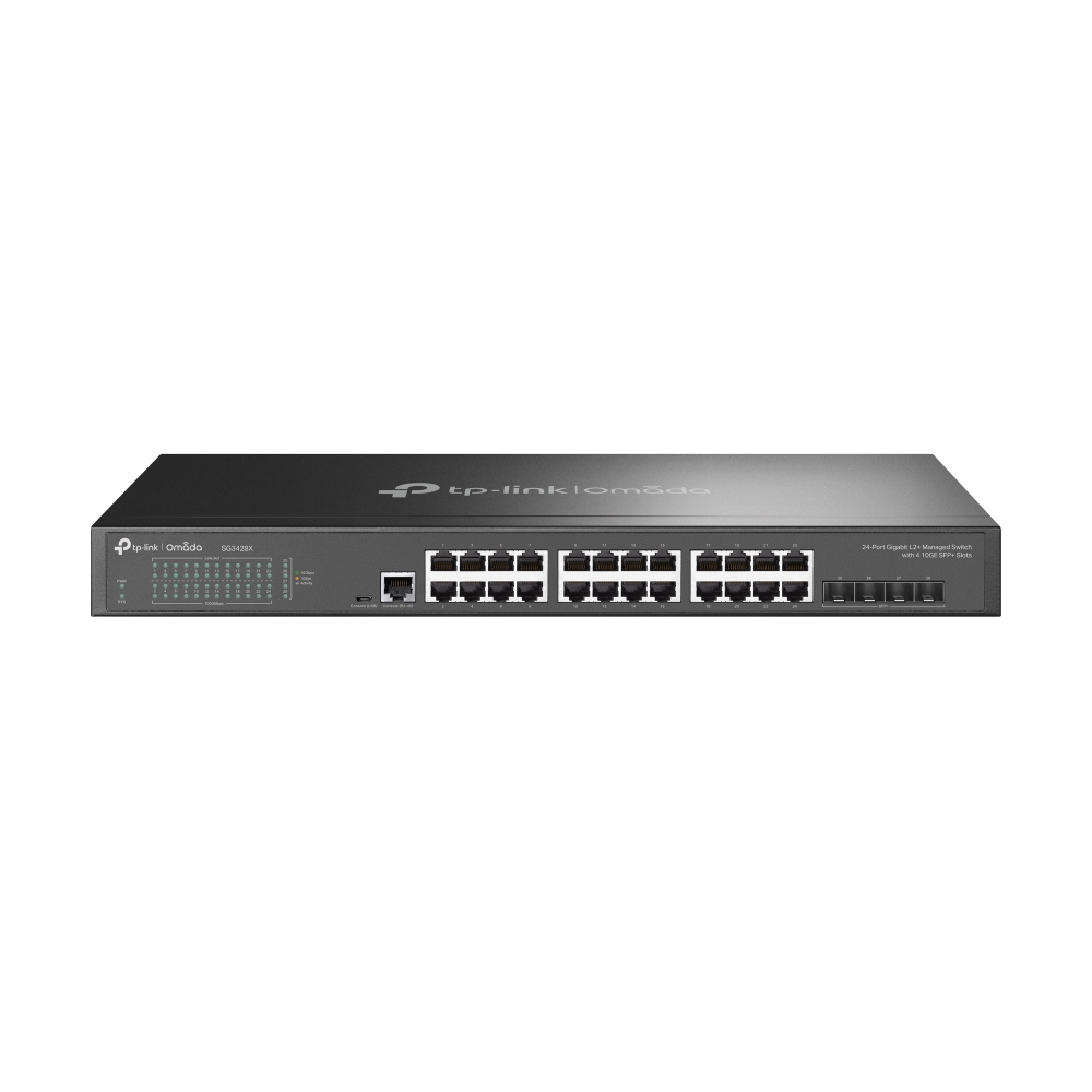 TP-Link Omada SG3428X dispositivo de redes Gestionado L2+/L3 Gigabit Ethernet (10/100/1000) 1U Negro