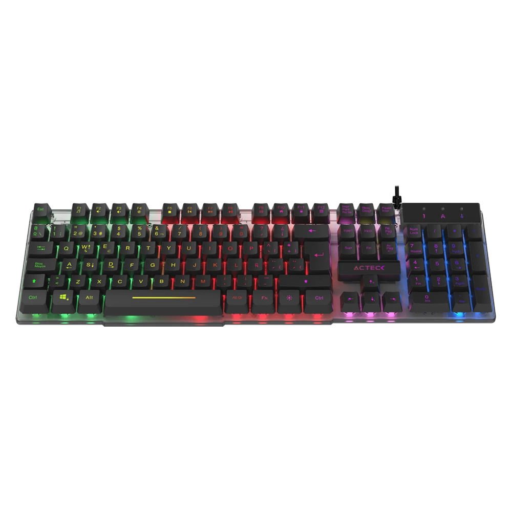 Acteck Led Aurean II TA220G teclado Juego USB Negro