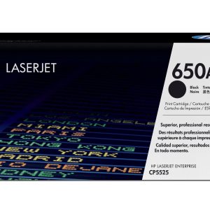 HP Cartucho original de tóner negro 650A LaserJet
