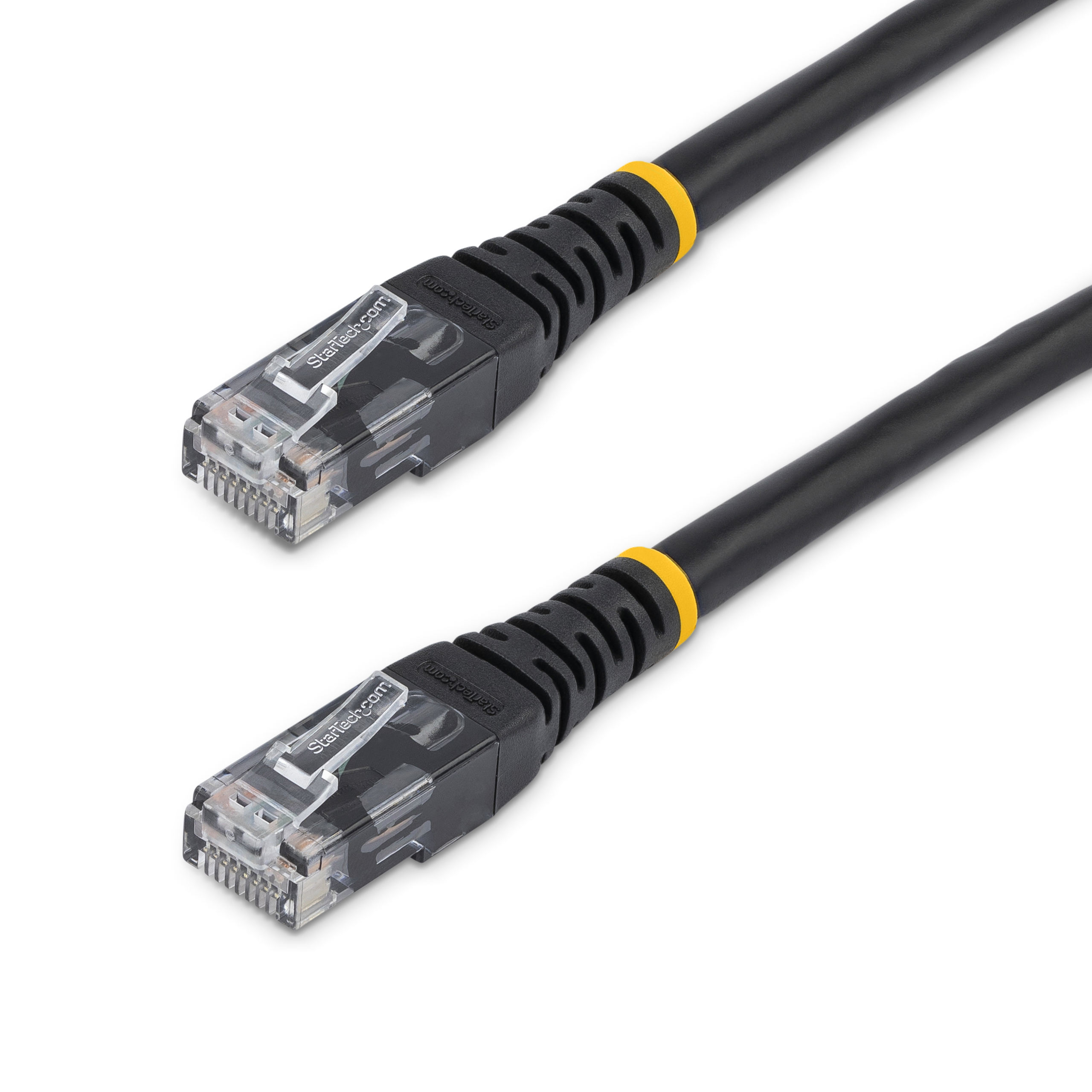 StarTech.com Cable de 3m Negro de Red Gigabit Cat6 Ethernet RJ45 UTP Moldeado - Certificado ETL