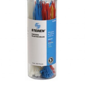 Steren TY300 sujeción para cable Abrazadera de cable de cuentas Nylon Multicolor 300 pieza(s)