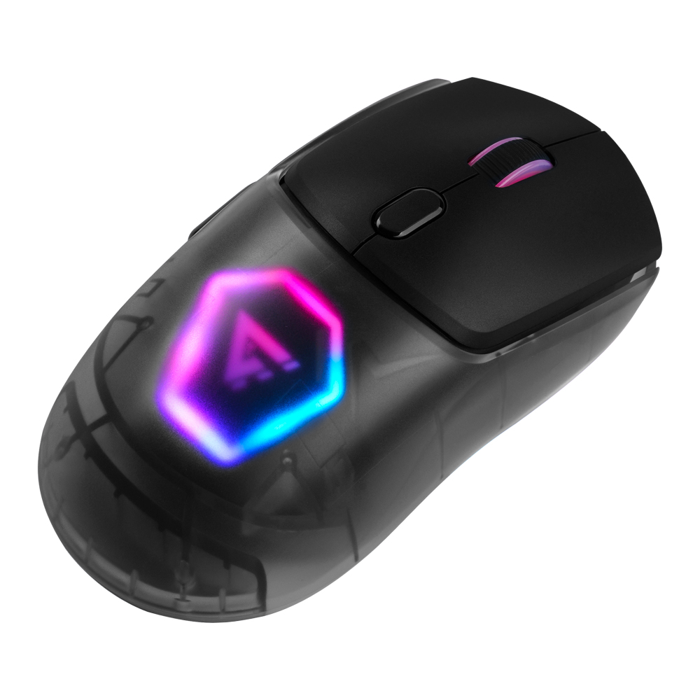 Game Factor MOW700-BK ratón Juego Ambidiestro RF Wireless + Bluetooth + USB Type-A 26000 DPI