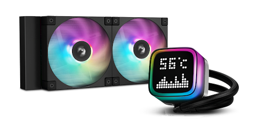 DeepCool R-LP240-BKMSNC-G-1 sistema de refrigeración de computadora Gabinete de la computadora, Procesador Refrigerador de líquidos todo en uno 12 cm Negro 1 pieza(s)