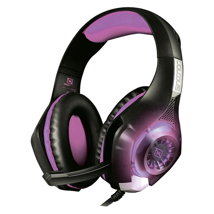 Necnon NBHG-VIPER Auriculares Alámbrico Diadema Juego Negro, Violeta