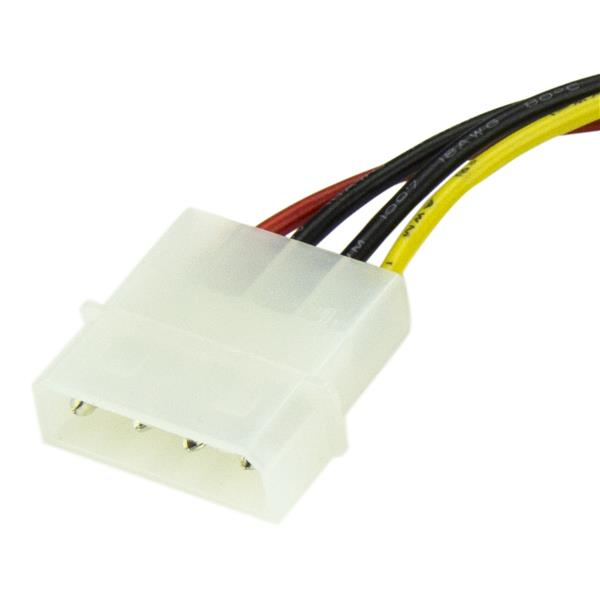 StarTech.com Cable Adaptador de 15cm de Alimentación LP4 4 Pines a SATA 15 Pines