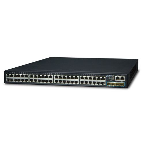 PLANET SGS-6341-48T4X dispositivo de redes Gestionado L3 Gigabit Ethernet (10/100/1000) 1U Negro