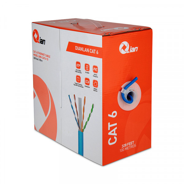 Qian QHR-CAT6-10 cable de red Azul 100 m U/UTP (UTP)