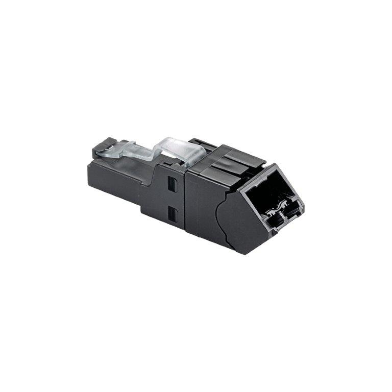 Panduit FPUD6X88MTG cambiadores de género de cables RJ-45 TX6A Negro