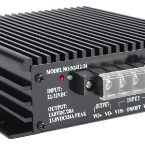 Astron N2412-24 adaptador e inversor de corriente Interior Negro