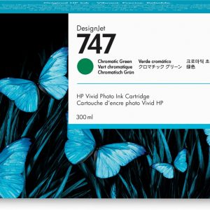 HP Cartucho de tinta DesignJet 747 de 300 ml, verde cromático