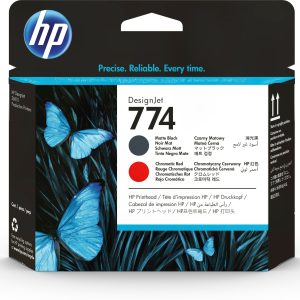 HP Cabezal de impresión DesignJet 774, negro mate/rojo cromático