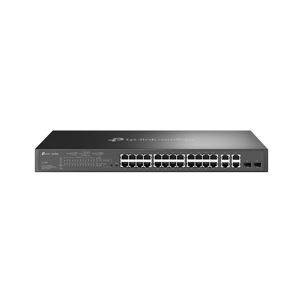 TP-Link Omada SL2428P dispositivo de redes Gestionado L2 Fast Ethernet (10/100) Energía sobre Ethernet (PoE) 1U Negro