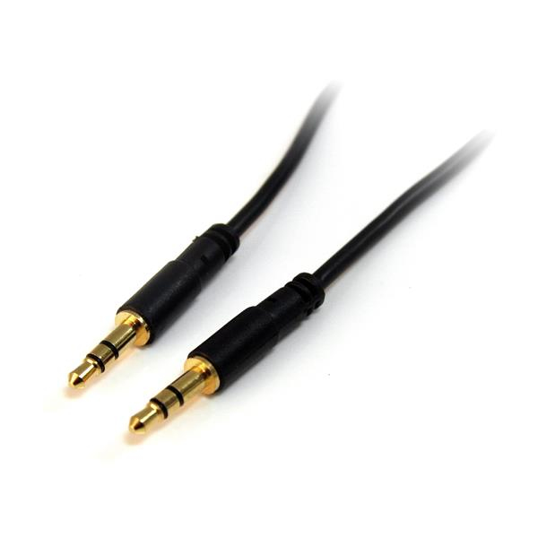 StarTech.com Cable 91cm Slim Delgado de Audio Estéreo Mini Jack Plug 3.5mm TRRS - Macho a Macho