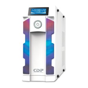 CDP GSMART1516 1500VA/900W UPS Smart, AVR 16 Salidas, Puerto de carga USB (8 USB-A y 2 USB-C), 210 joules, Luz RGB, LCD, 120 Vac
