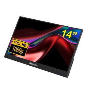 Verbatim 49590 monitor de computadora 35.6 cm (14") 1920 x 1080 Pixeles Full HD LCD Negro