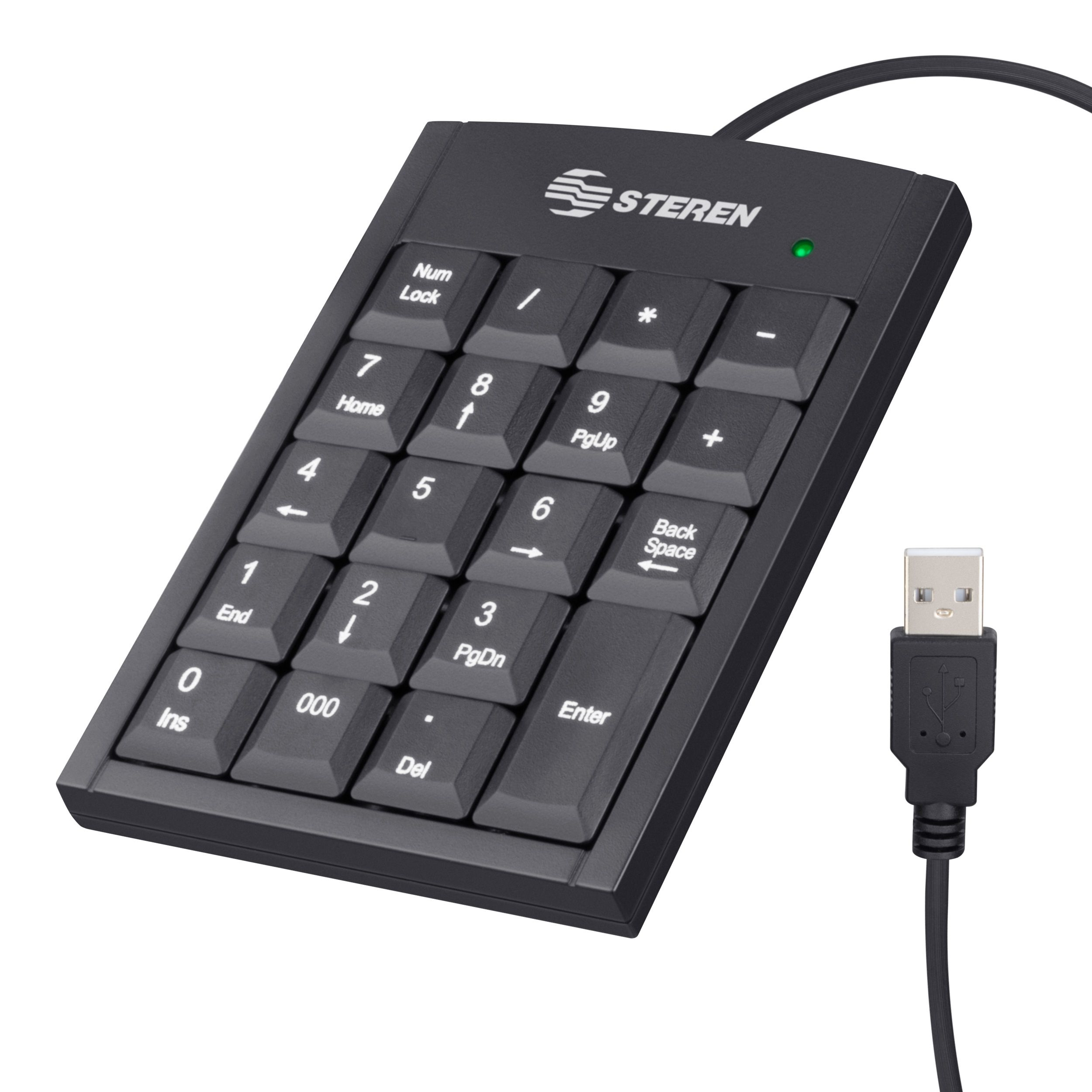 Steren COM-625 teclado numérico Universal USB Negro