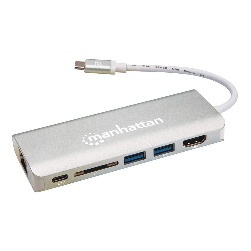 Manhattan Docking Station multiplicador de puertos USB Tipo-C 6 en 1