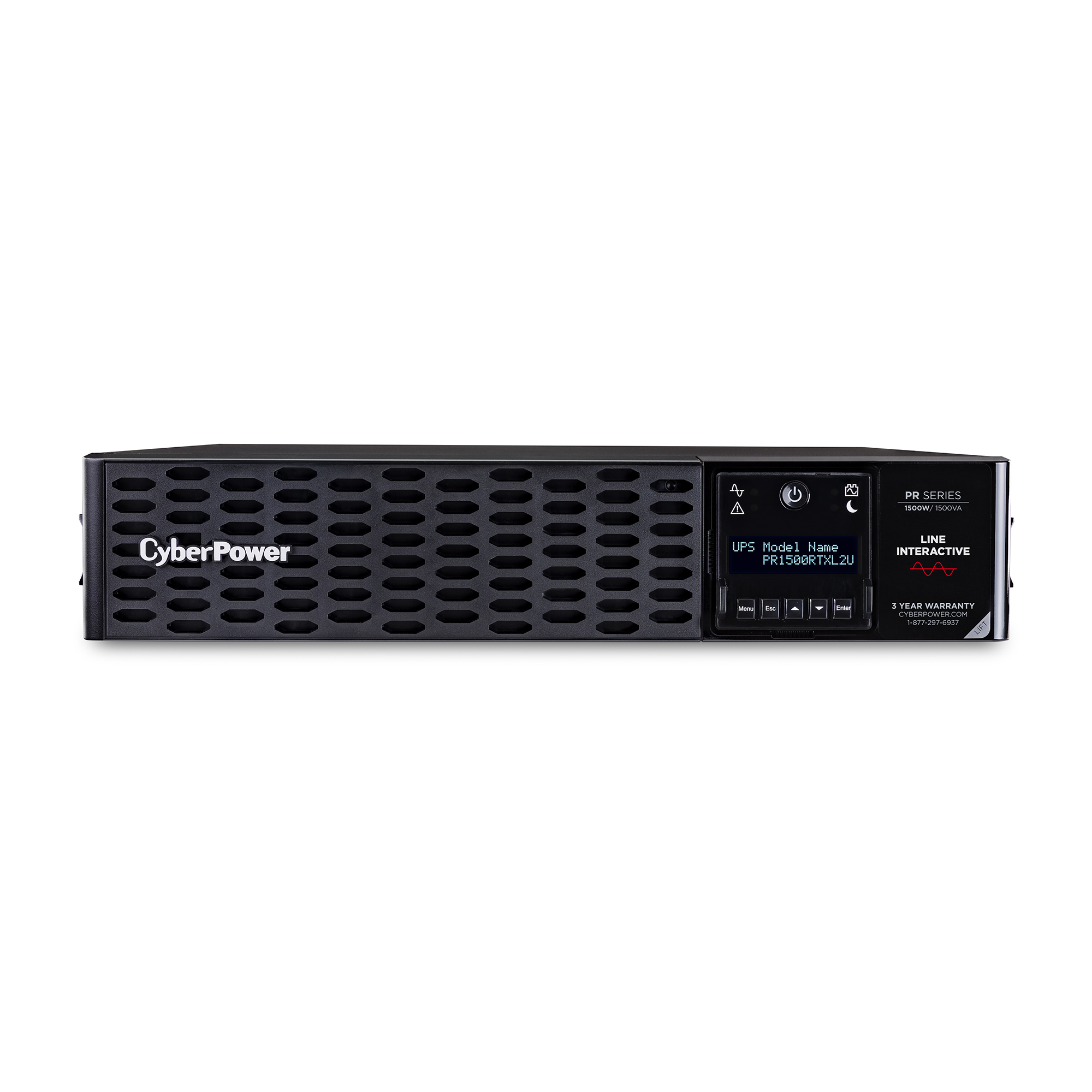 CyberPower PR1500RTXL2U sistema de alimentación ininterrumpida (UPS) Línea interactiva 1.5 kVA 1500 W 8 salidas AC