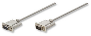Manhattan 3m Serial Cable cable de serie Gris DB9 M DB9 FM