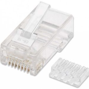 Intellinet PLUG RJ45 CAT6 SOLIDO UTP BOTE 100 PZAS ORO 15-MICRAS