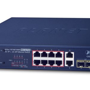 PLANET GSD-1222VHP dispositivo de redes No administrado Gigabit Ethernet (10/100/1000) Energía sobre Ethernet (PoE) 1U Azul