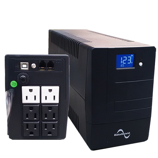DataShield KS-800LCD sistema de alimentación ininterrumpida (UPS) 0.8 kVA 6 salidas AC