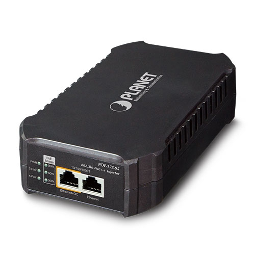 PLANET POE-175-95 divisor de red Energía sobre Ethernet (PoE) Negro