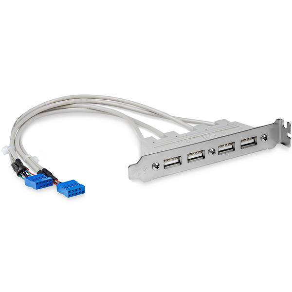 StarTech.com Cabezal Bracket de 4 puertos USB 2.0 con Conexión a Placa Base 2x IDC10