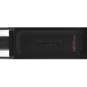 Kingston Technology DataTraveler 70 unidad flash USB 128 GB USB Tipo C 3.2 Gen 1 (3.1 Gen 1) Negro