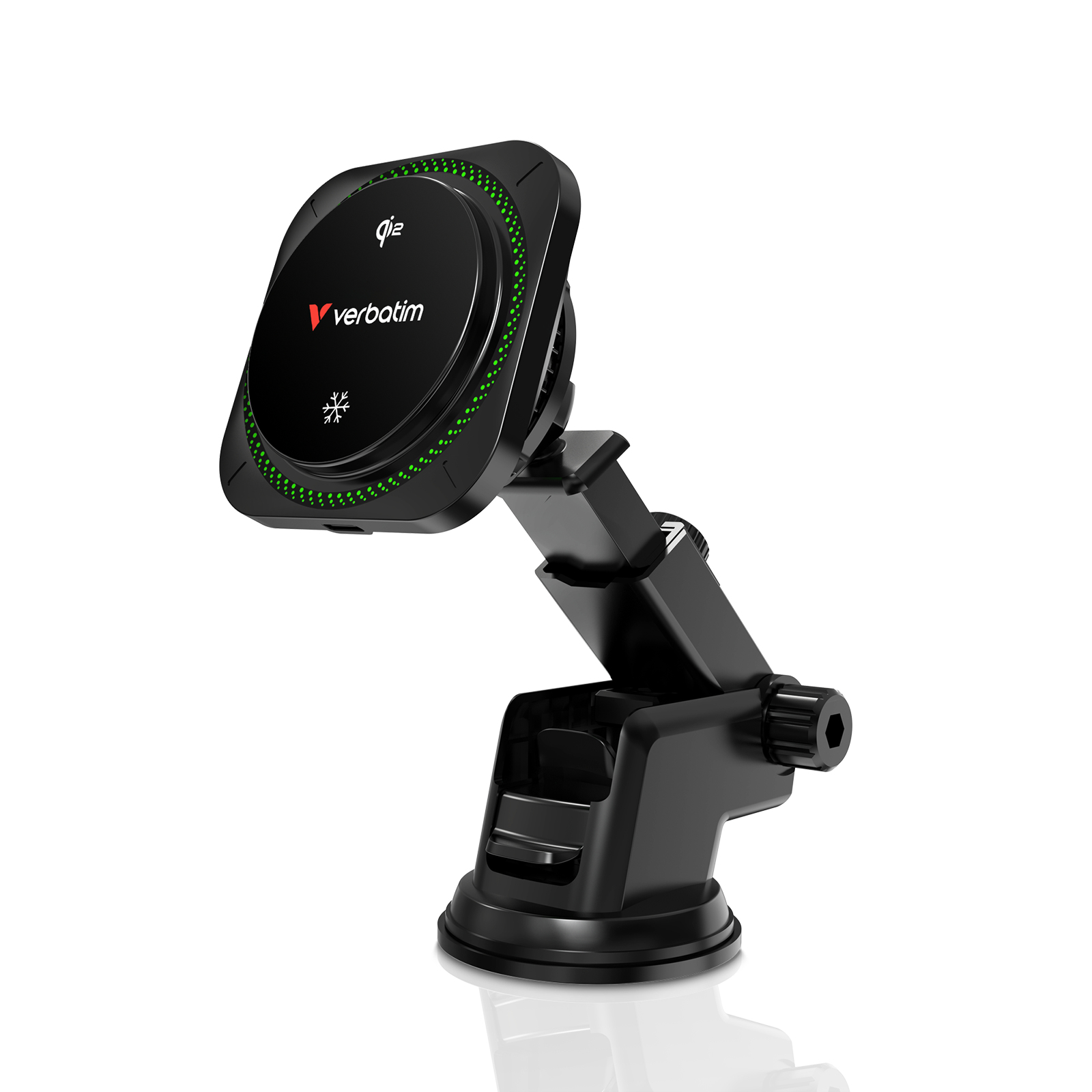 Verbatim Charge 'n' Drive Qi2 RGB Smartphone Negro USB Cargador inalámbrico Carga rápida Auto