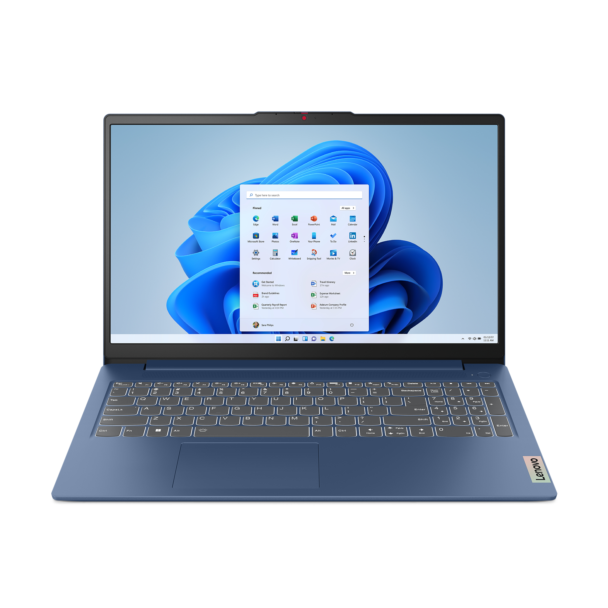 Laptop Lenovo IdeaPad Slim 3 Táctil Intel Core i5-1335U 15.6" 8 GB, 512 GB SSD, Win 11 Home, Azul